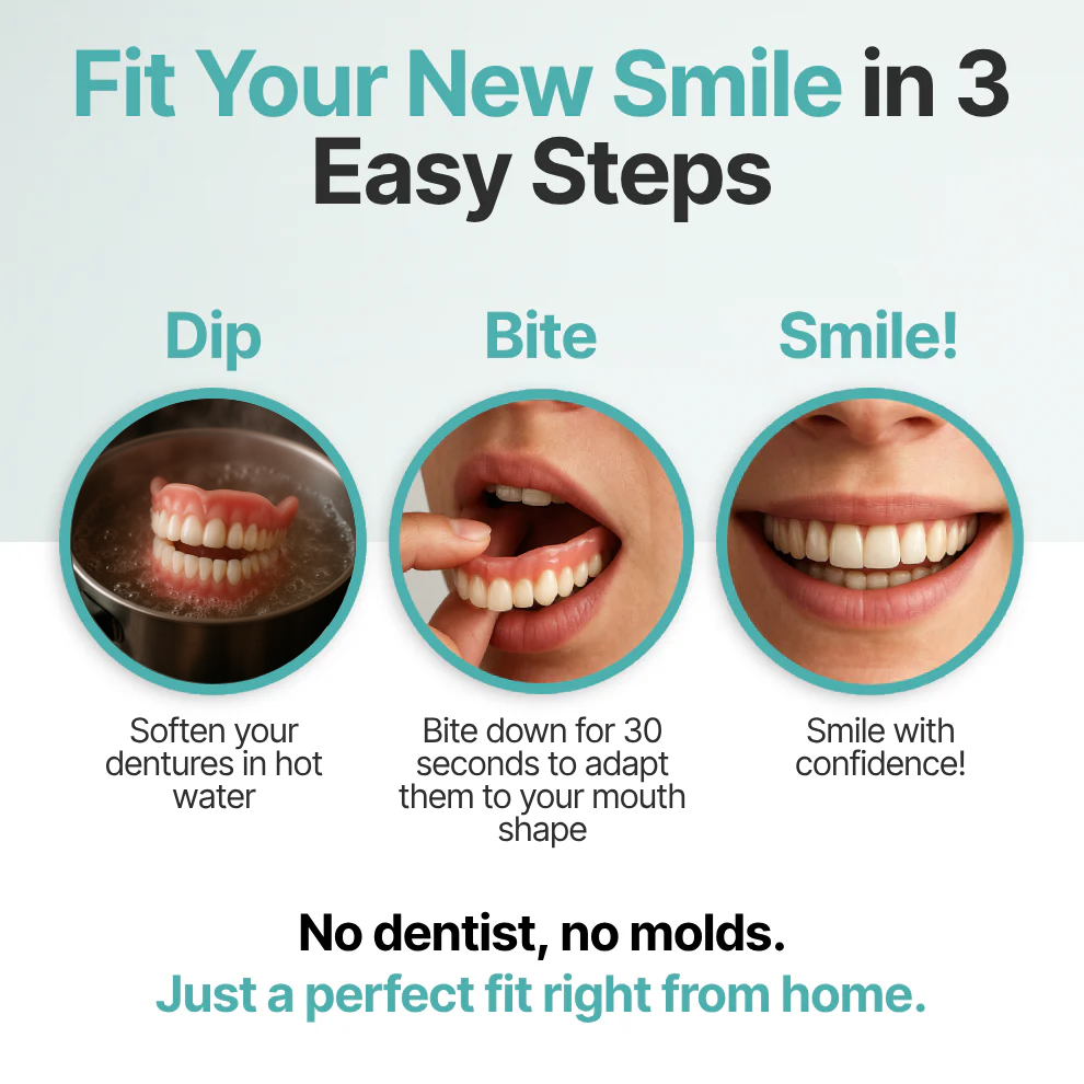(OFFICIAL STORE) Medazy ™ Custom-Fit Full Functional Dentures