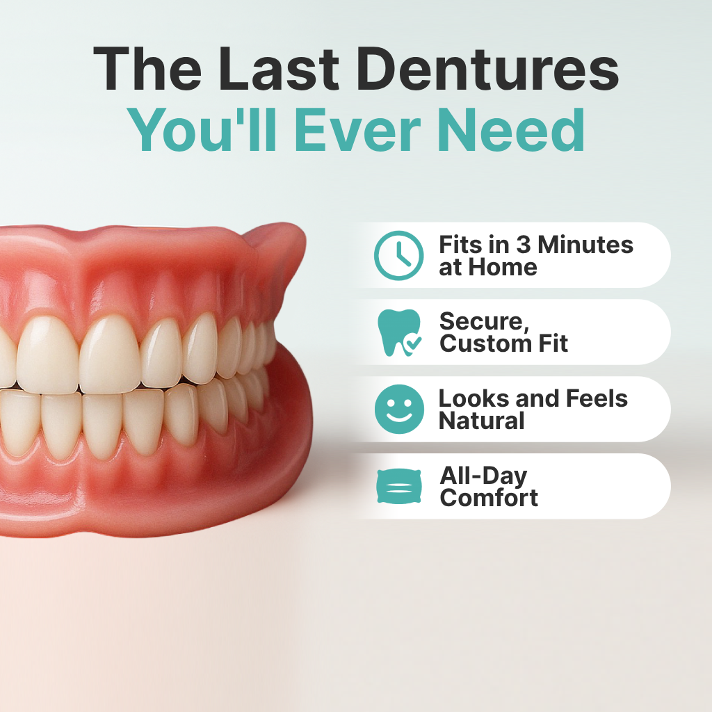 (OFFICIAL STORE) Medazy ™ Custom-Fit Full Functional Dentures